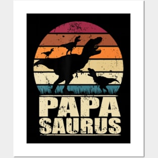 Papasaurus Rex Dinosaur Riple Dino Daddy Papa Saurus Posters and Art